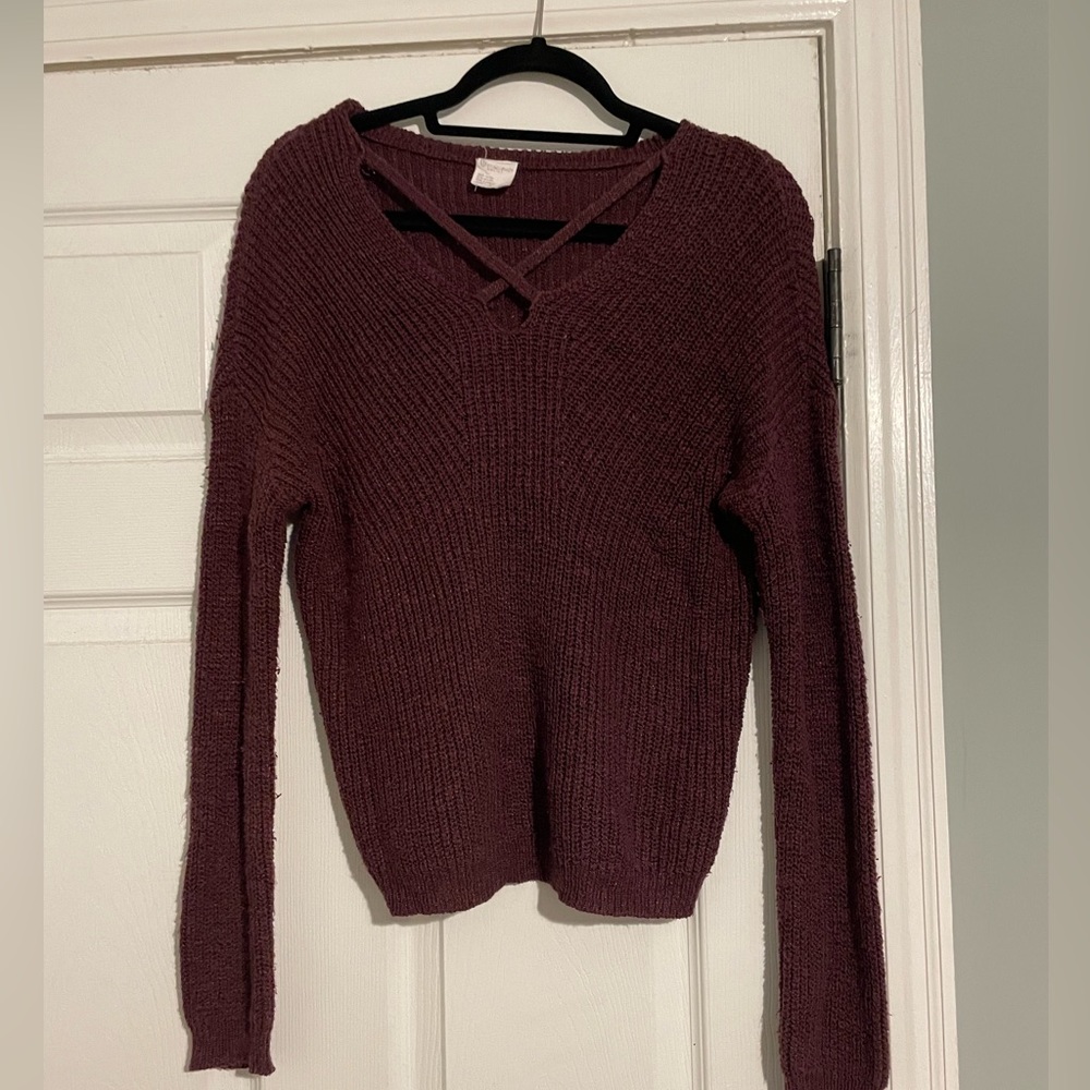 Burgundy sweater